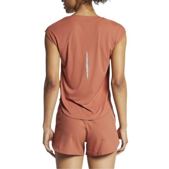 Nike Women's City Sleek Top in dusty peach size XXL reflective gym running yoga - Picture 2 of 14